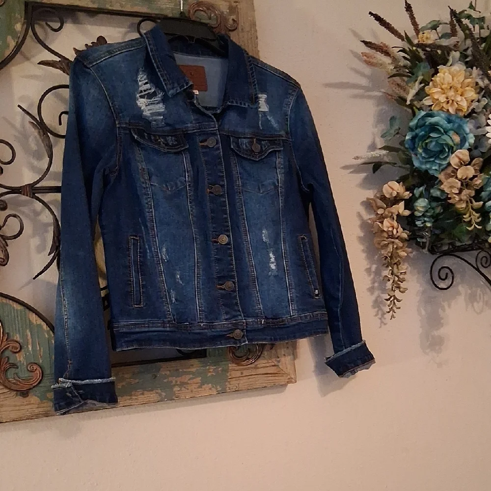 ENJEAN Artistic Blue Denim Jacket. NWOT Excellent Condition Size Med - Picture 4 of 11